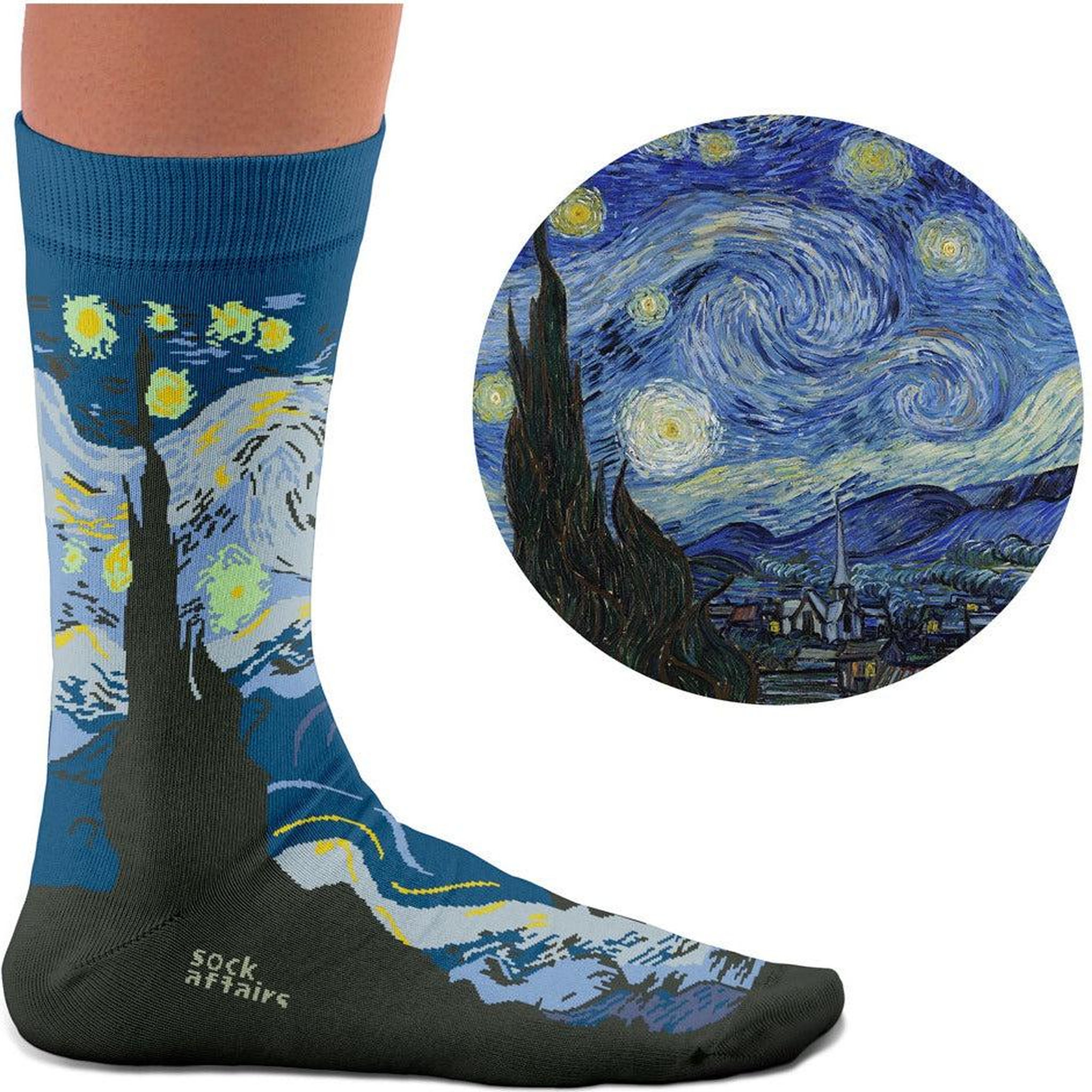 Voir la diapositive 5 : SOCK AFFAIRS Chaussettes la nuit étoilée, van gogh