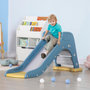 Voir la diapositive 2 : HOMCOM Toboggan pour enfants intérieur extérieur avec marches antidérapantes - HDPE - dim.145L x 45l x 63H cm