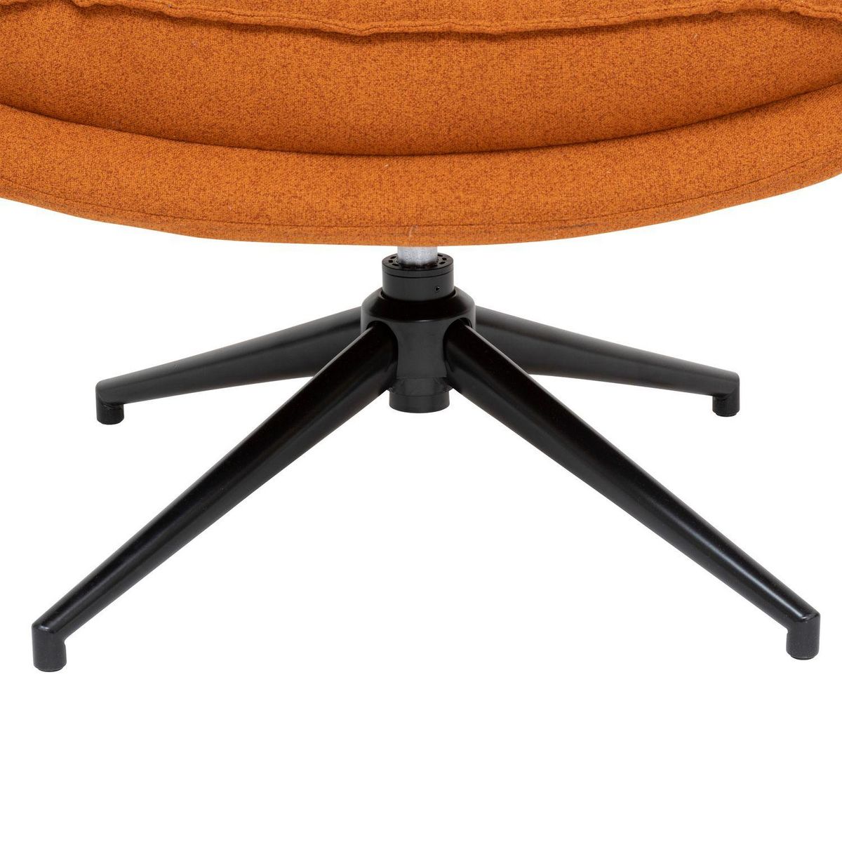 ATMOSPHERA Fauteuil pivotant en tissu et pieds métal HARPER