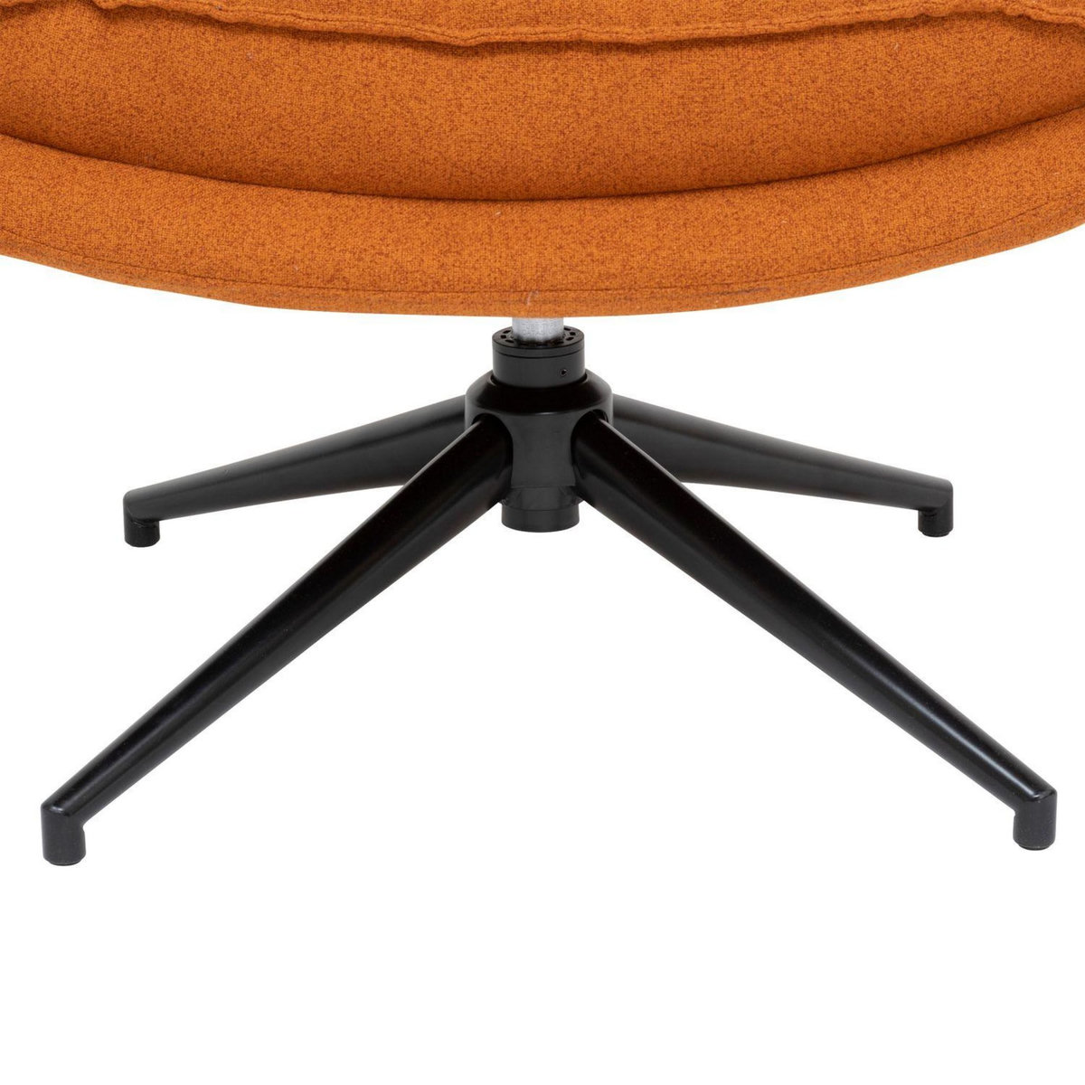 ATMOSPHERA Fauteuil pivotant en tissu et pieds métal HARPER