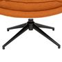 Voir la diapositive 3 : ATMOSPHERA Fauteuil pivotant en tissu et pieds métal HARPER