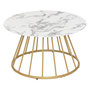 Voir la diapositive 1 : ATMOSPHERA Table Basse Effet Marbre  Rayo  70cm Blanc