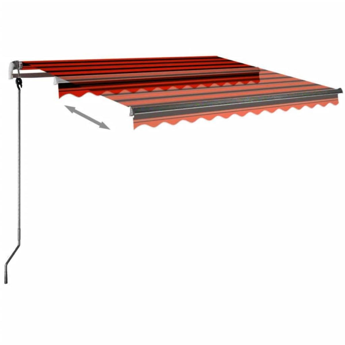 VIDAXL Auvent manuel retractable sur pied 300x250 cm Orange et marron