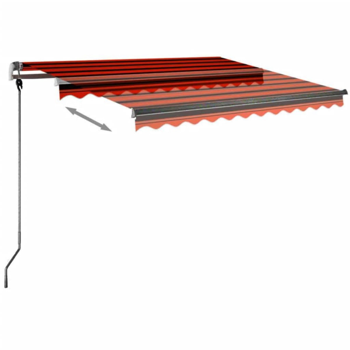 VIDAXL Auvent manuel retractable sur pied 300x250 cm Orange et marron