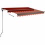 Voir la diapositive 5 : VIDAXL Auvent manuel retractable sur pied 300x250 cm Orange et marron