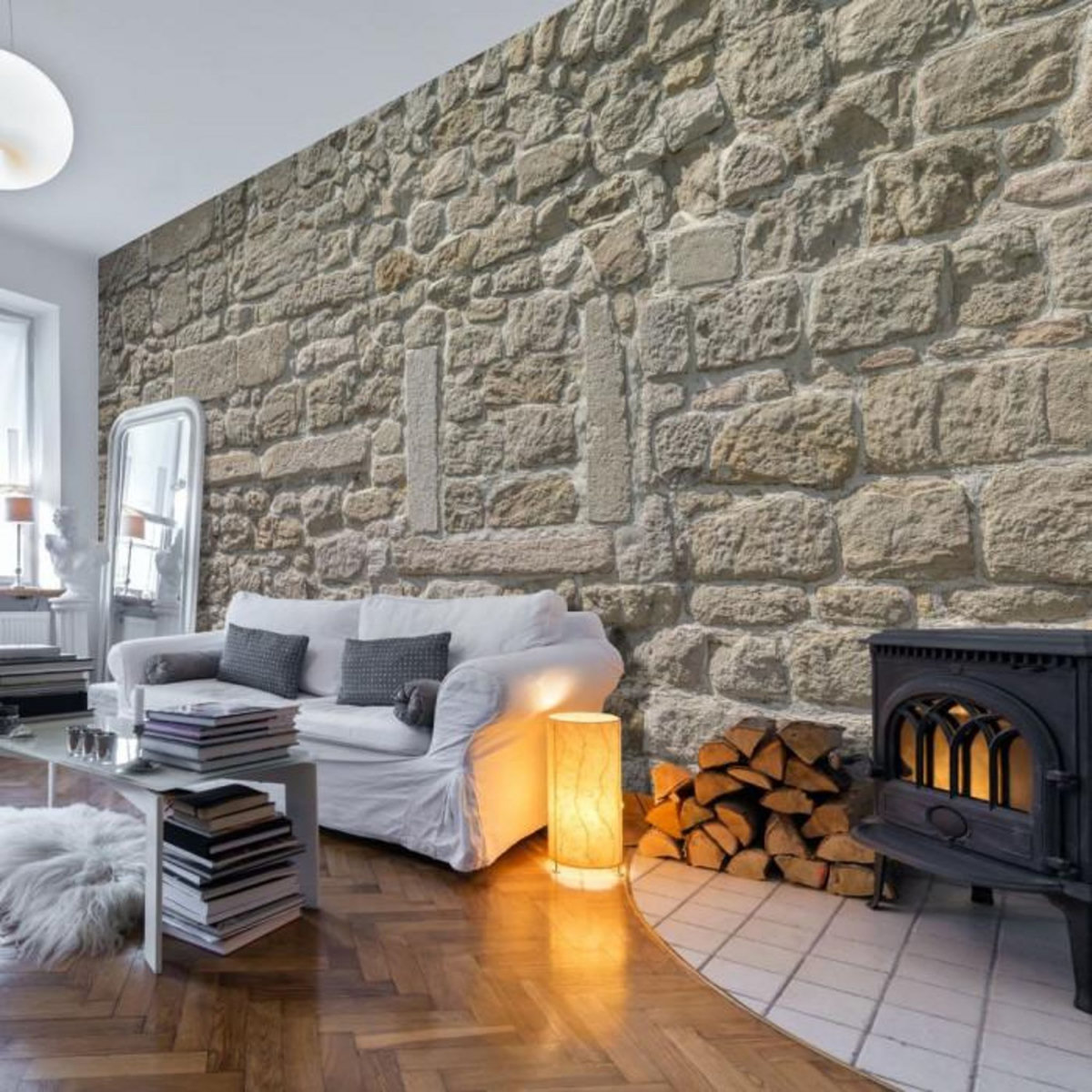 Paris Prix Papier Peint XXL  Stone Temple  280x500cm