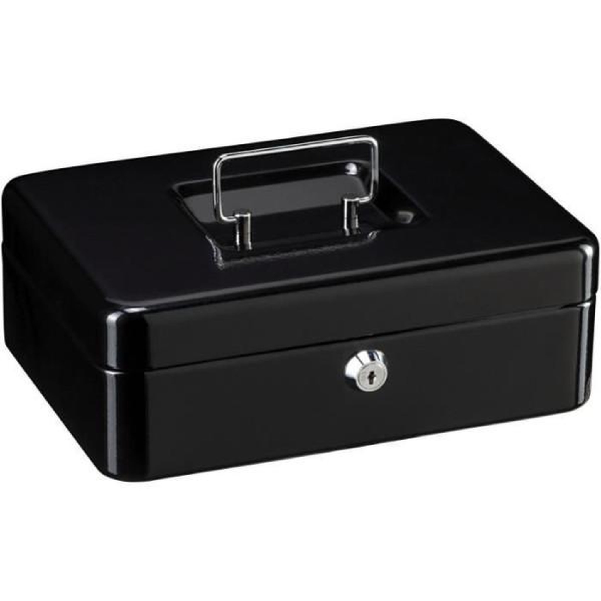 Voir la diapositive 3 : BURG WACHTER Caissette a monnaie - BURG WACHTER - Money 5025 Black - Acier noir - Ouverture a clé - Élégante