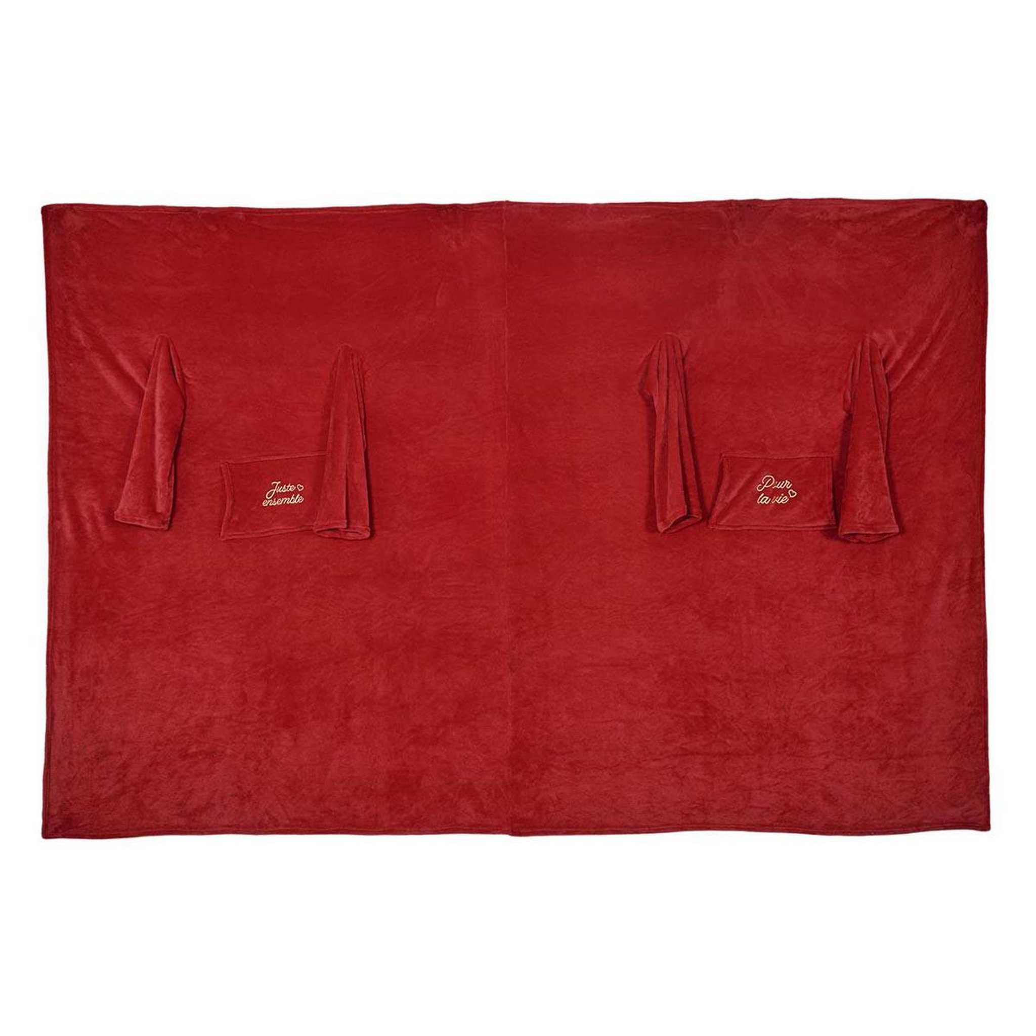 The concept Factory Plaid double  pour la vie  200x254cm rouge