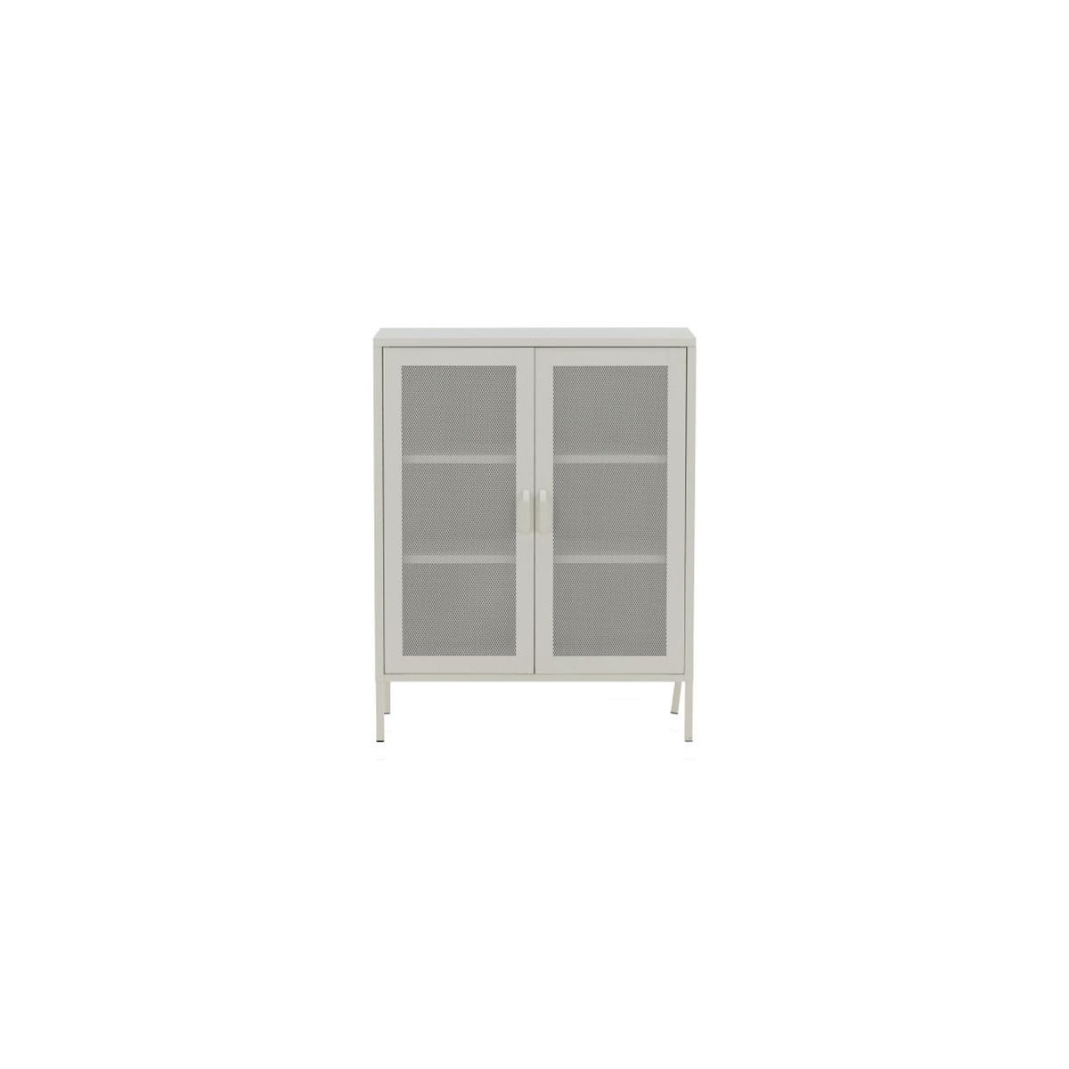 Paris Prix Buffet 2 Portes en Métal  Misha  102cm Blanc