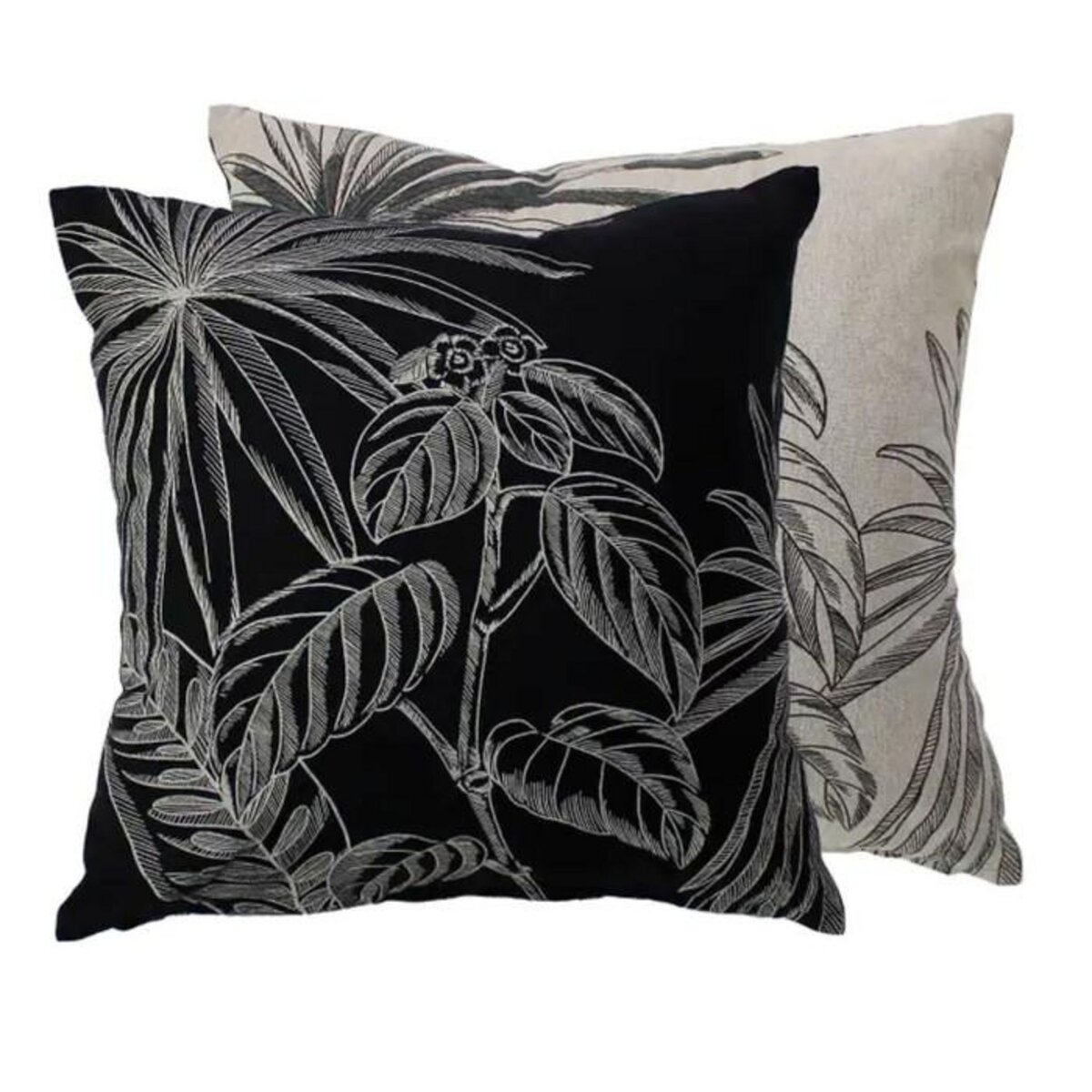 Paris Prix Coussin Déco Imprimé  Mambo  40x40cm Noir