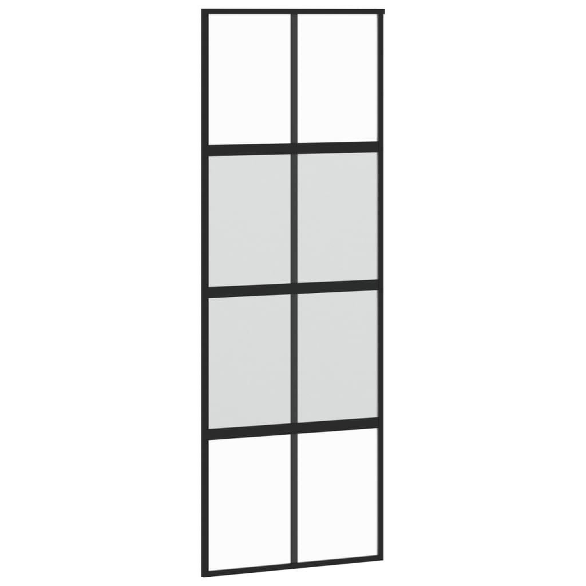 Voir la diapositive 2 : VIDAXL Porte coulissante noir 76x205 cm verre trempe aluminium