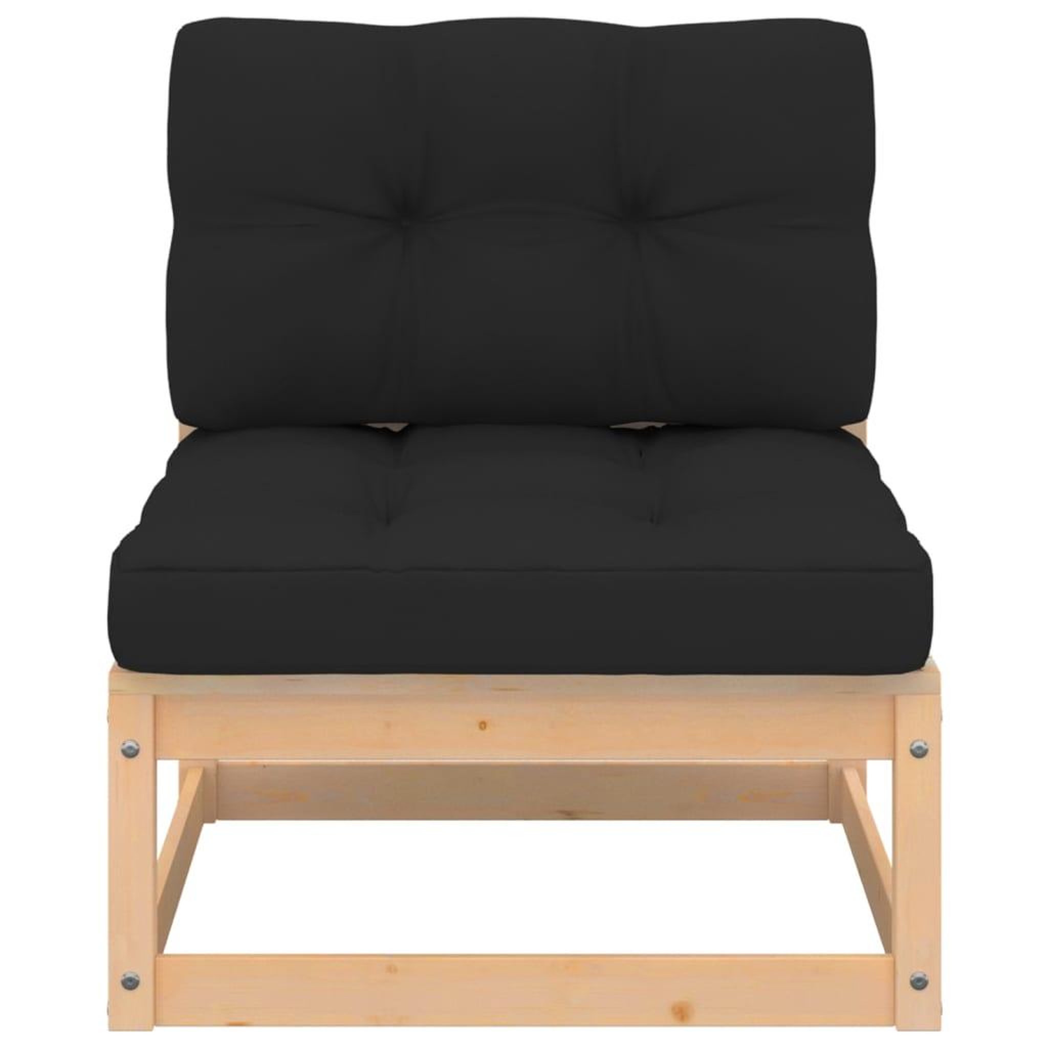 Voir la diapositive 5 : VIDAXL Salon de jardin 9 pcs avec coussins Bois de pin massif
