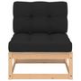 Voir la diapositive 5 : VIDAXL Salon de jardin 9 pcs avec coussins Bois de pin massif
