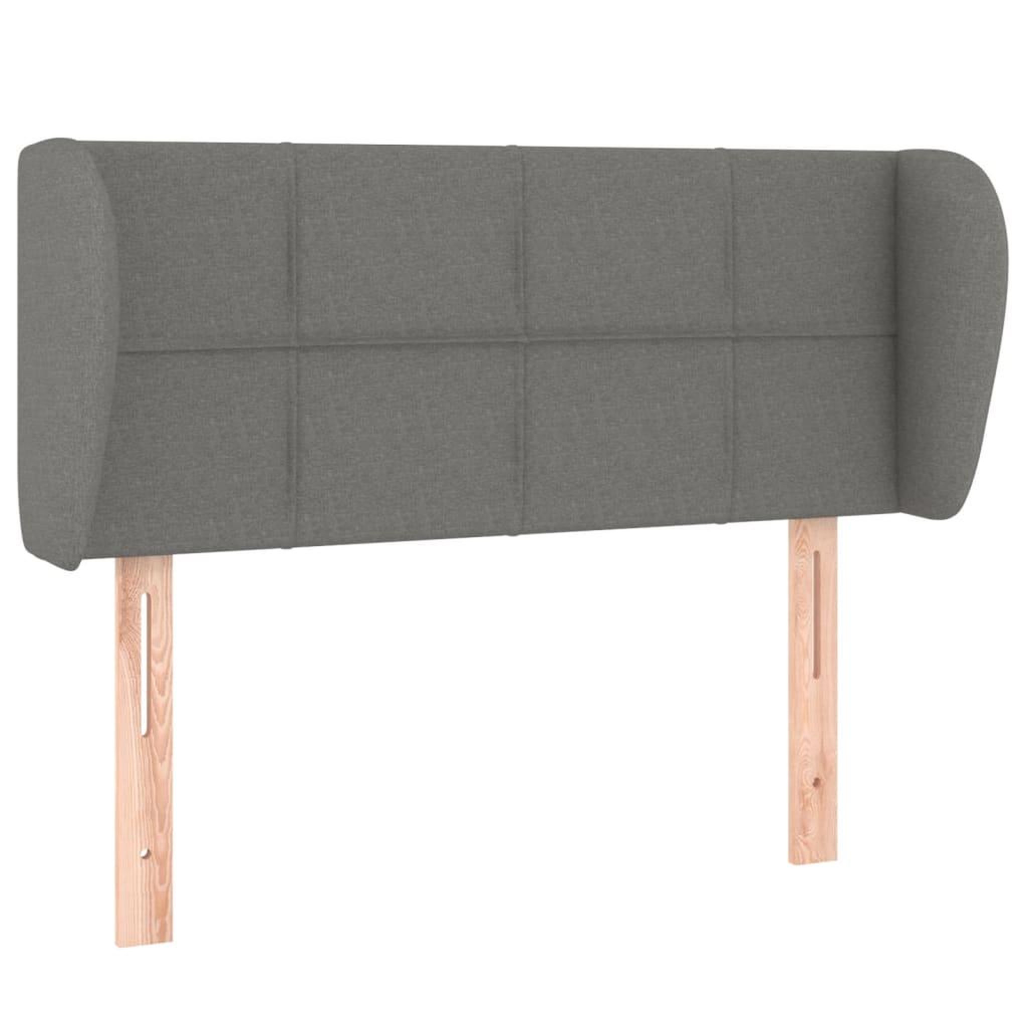 Voir la diapositive 2 : VIDAXL Tete de lit avec oreilles Gris fonce 93x23x78/88 cm Tissu