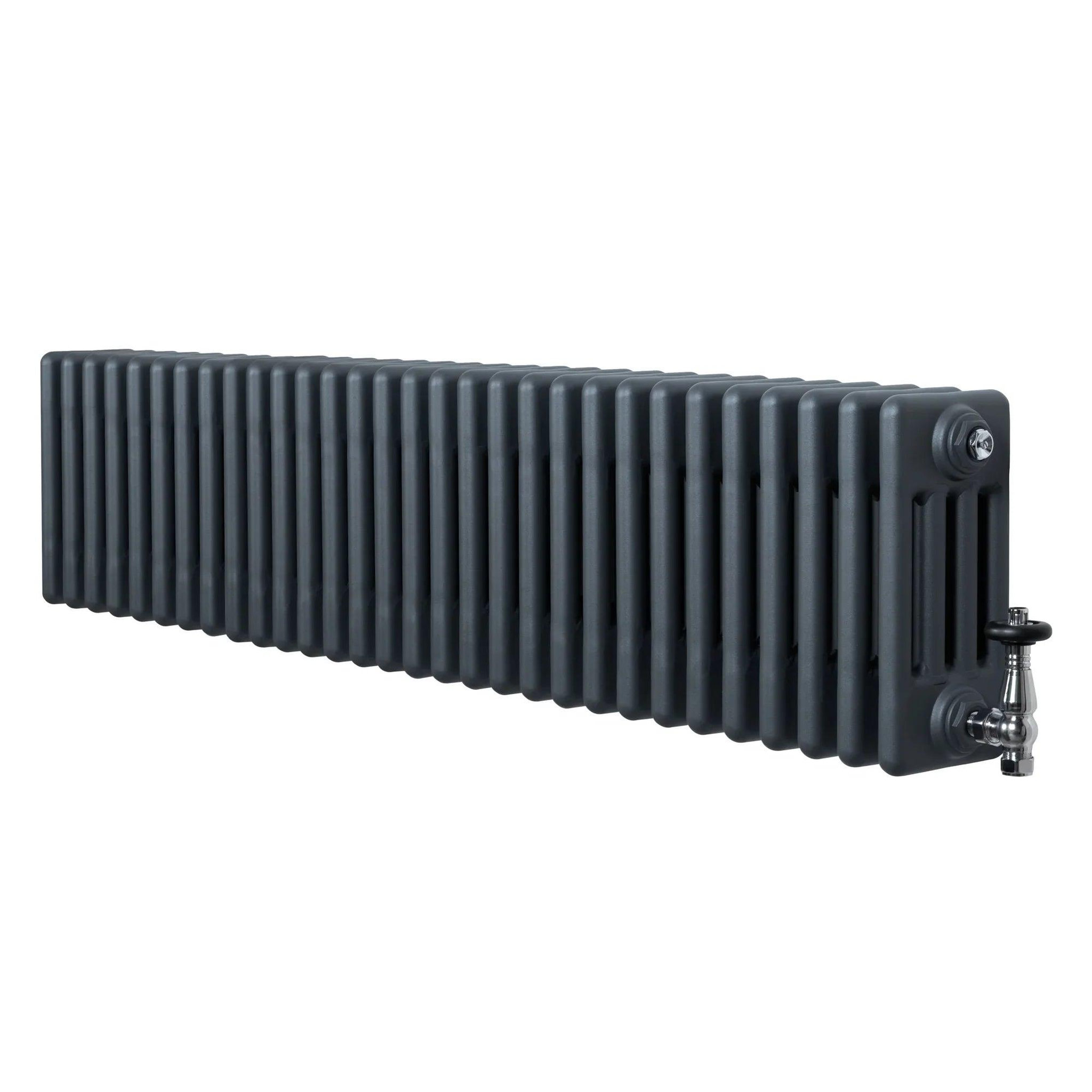 Voir la diapositive 1 : MONSTERSHOP Radiateur traditionnel à 4 colonnes & vannes - 300 x 1370 mm