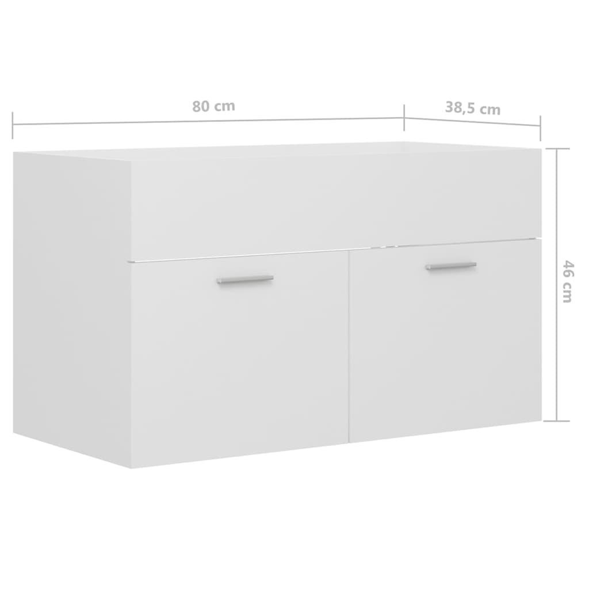 Voir la diapositive 6 : VIDAXL Armoire d'evier avec lavabo integre Blanc Agglomere
