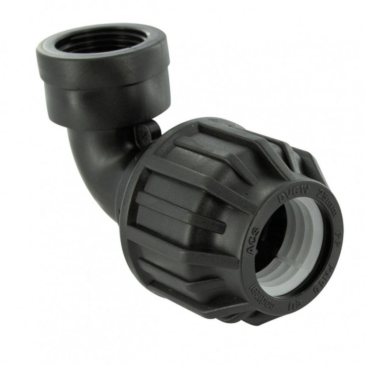 CENTRALE BRICO Raccord coudé 90° à compression plastique F 20 x 27 pour tube en per