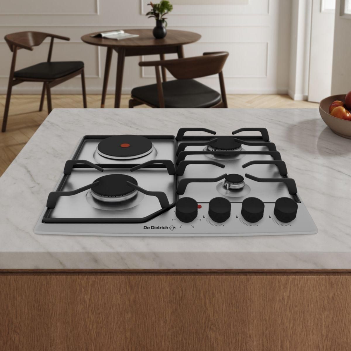 De Dietrich Plaque mixte électrique gaz DPE4610XM