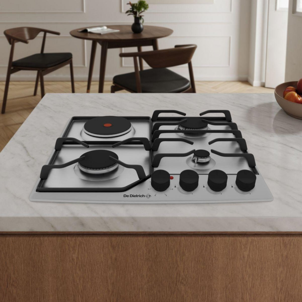 De Dietrich Plaque mixte électrique gaz DPE4610XM