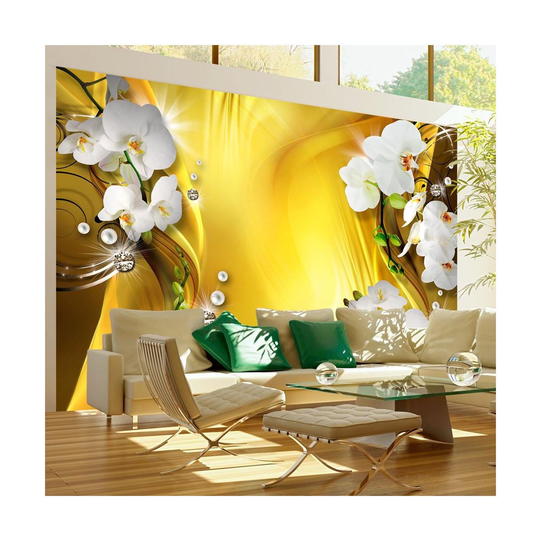 Voir la diapositive 1 : Paris Prix Papier peint  orchid in gold