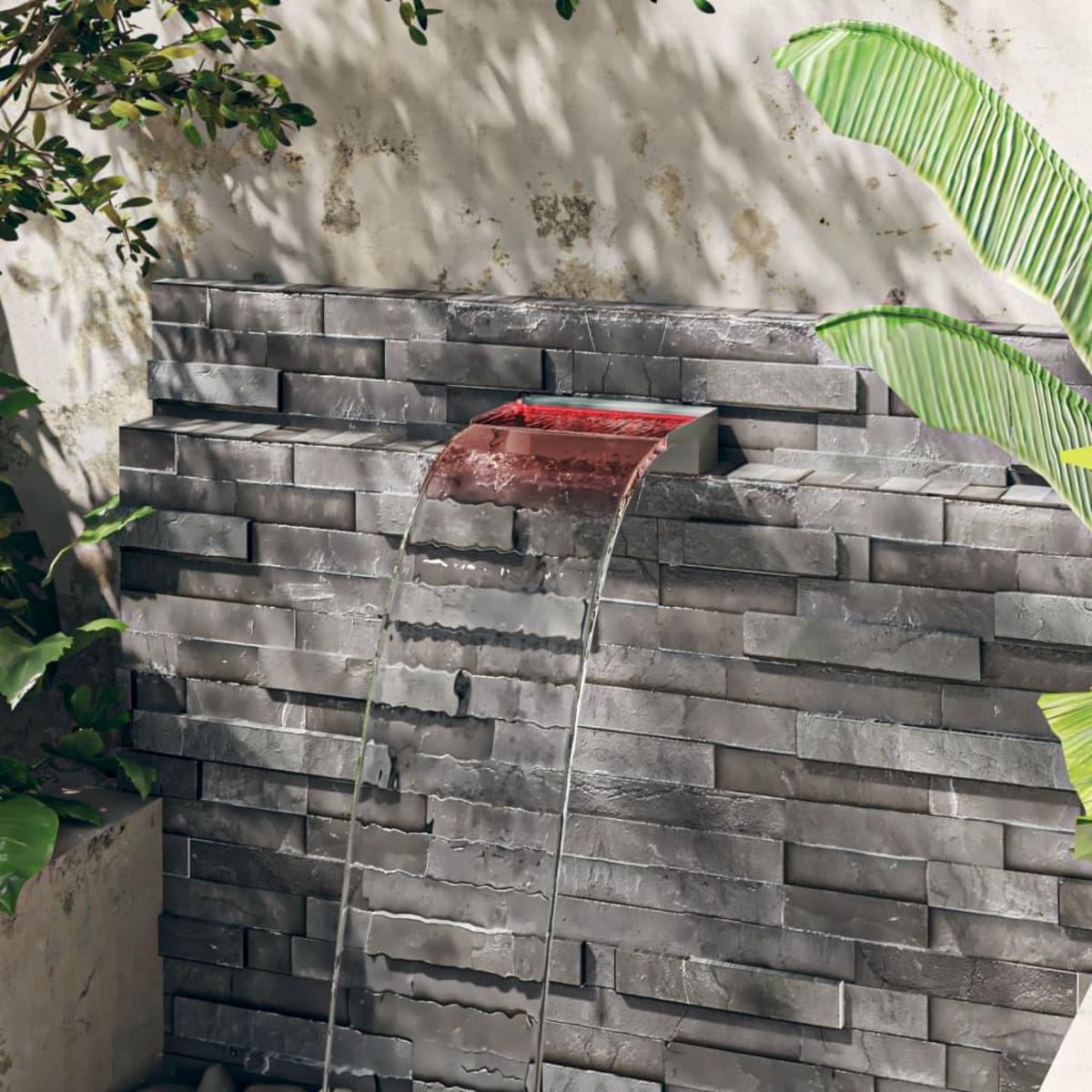 VIDAXL Deversoir pour cascade avec LED RVB Inox 30 cm