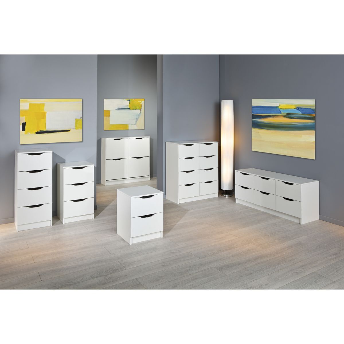 Commode meuble de rangement 6 tiroirs  FALONE