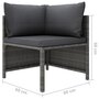 Voir la diapositive 6 : VIDAXL Salon de jardin 8 pcs avec coussins Resine tressee Gris