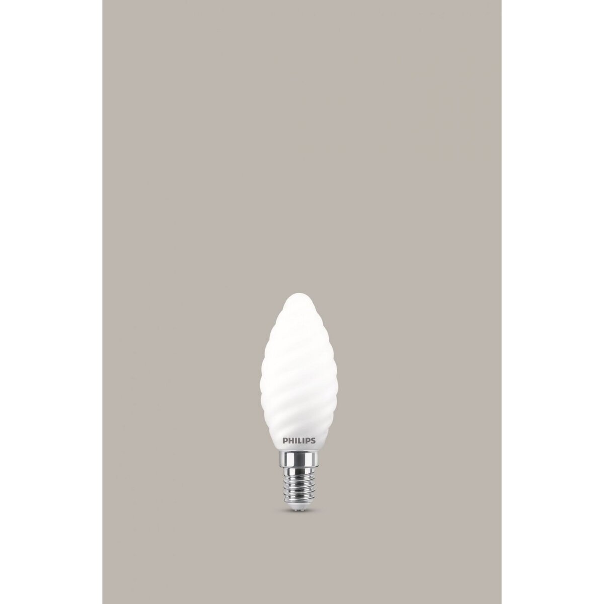 Philips Ampoule led à filament blanc flamme torsadée E14 470Lm 40W