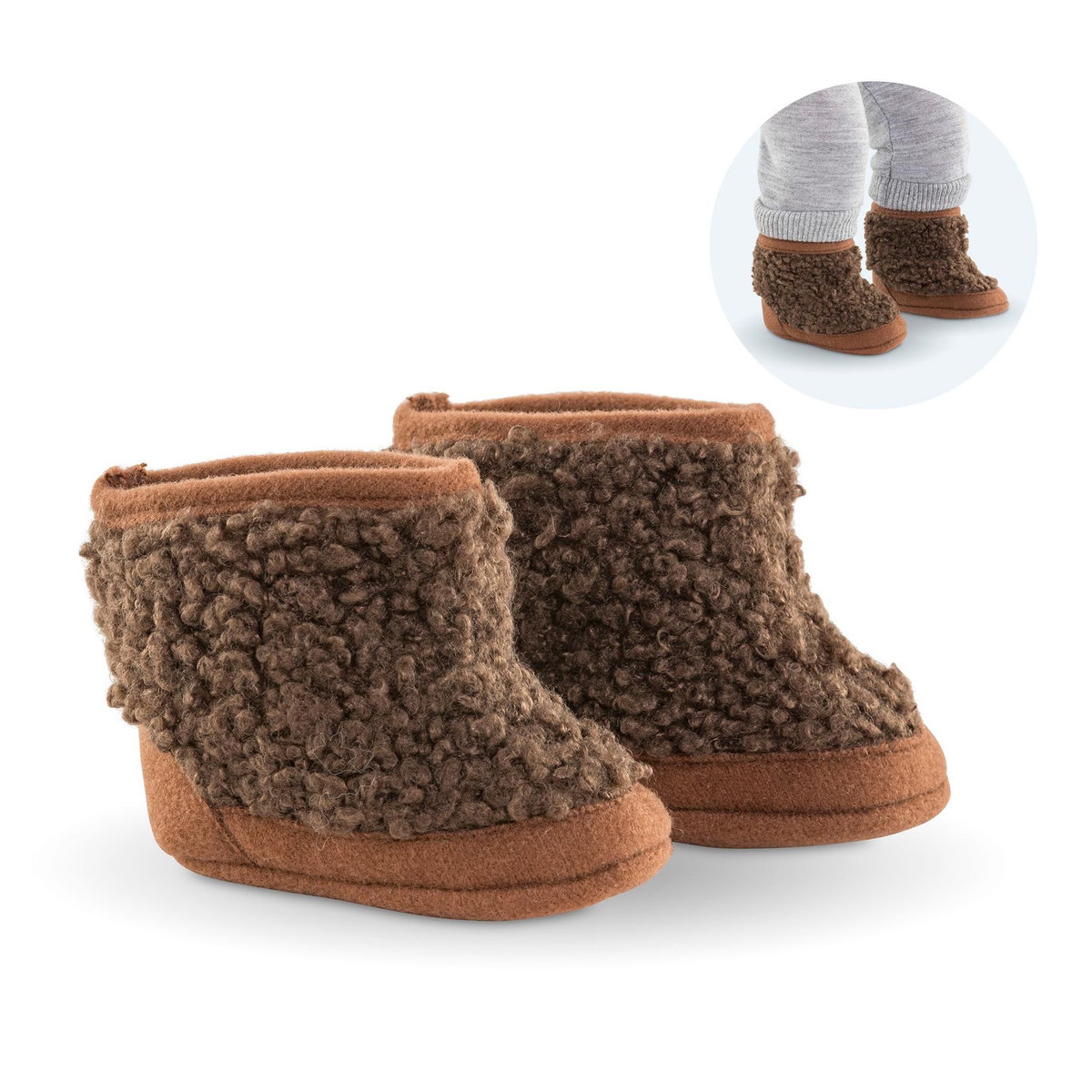 Corolle Bottes Moumoute Marron pour poupon 36 cm