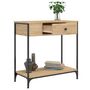 Voir la diapositive 4 : VIDAXL Table console chêne sonoma 75x34,5x75 cm bois d ingénierie