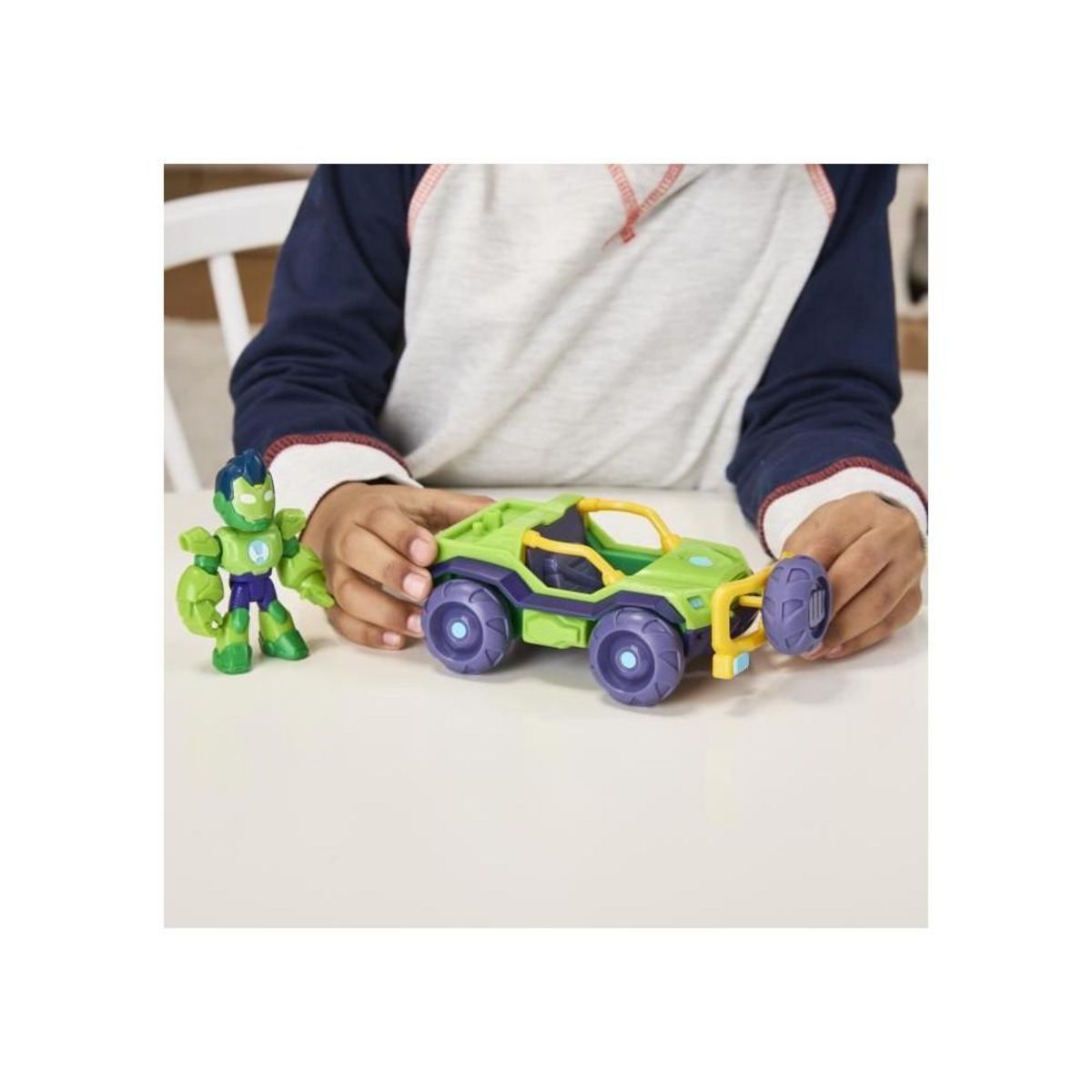 HASBRO Figurine Iron Hulk et véhicule Bolide blindé, Marvel Iron Man and his Awesome Friends, des 3 ans