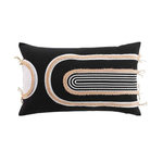 Paris Prix Coussin Déco Imprimé  Milazzo  30x50cm Noir