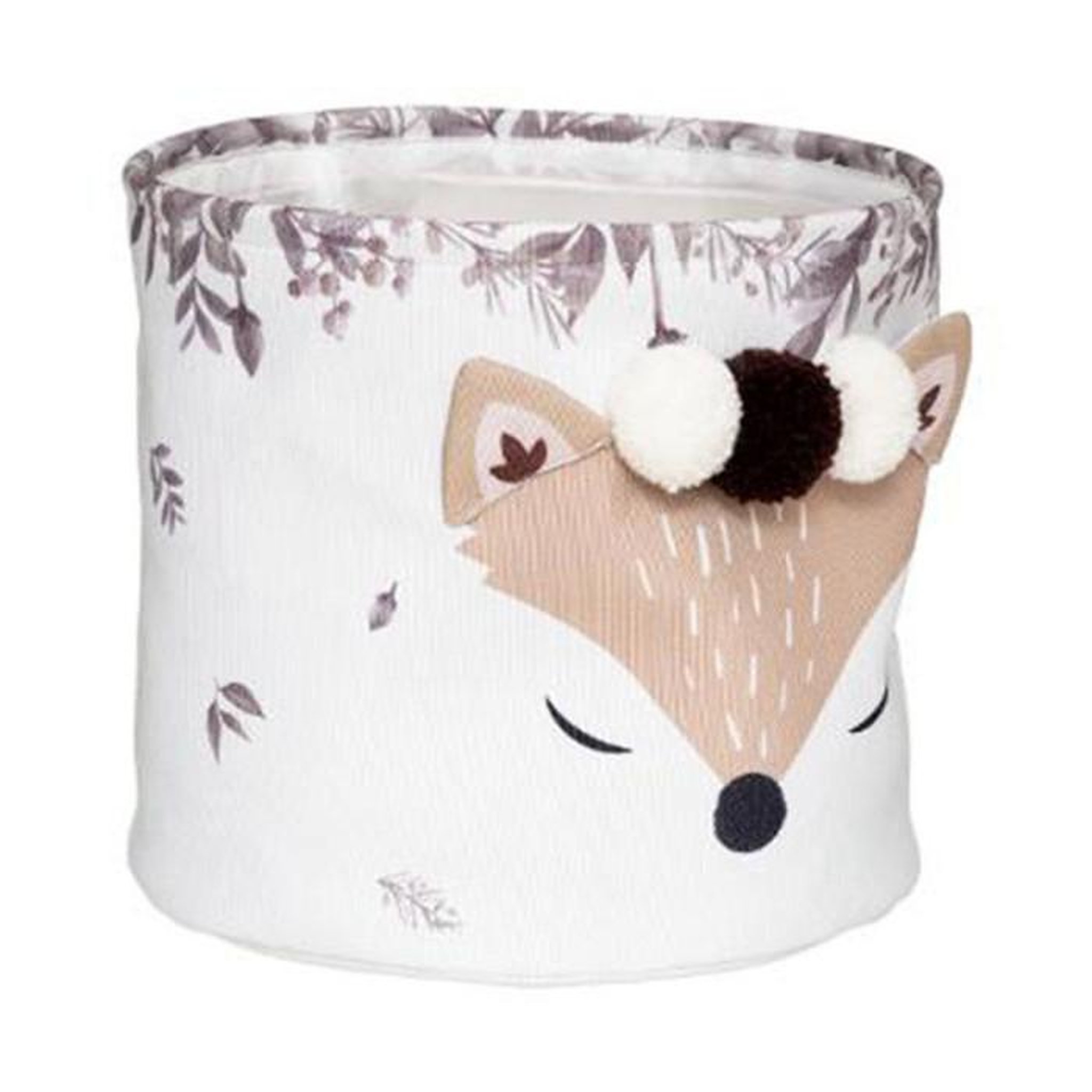 Voir la diapositive 3 : Atmosphera Kids Lot de 2 paniers déco enfant  renard  30cm blanc