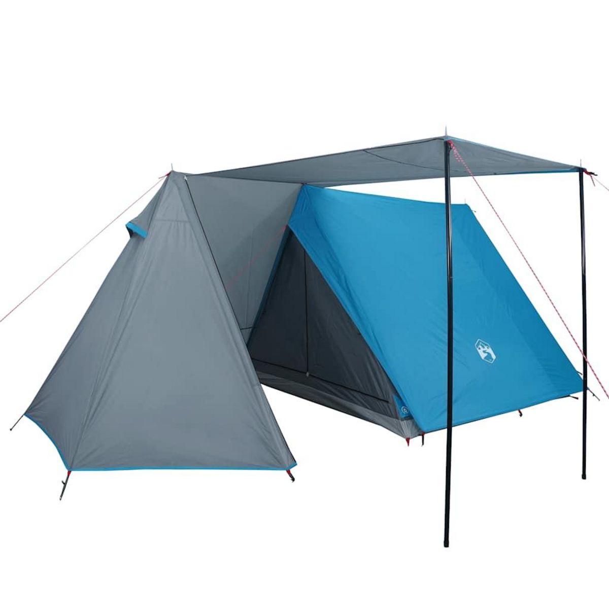 VIDAXL Tente de camping 3 personnes bleu impermeable