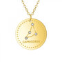 Voir la diapositive 1 : SC CRYSTAL Collier astrologie  Capricorne  SC Crystal orné de Cristaux scintillants en Acier Finement doré
