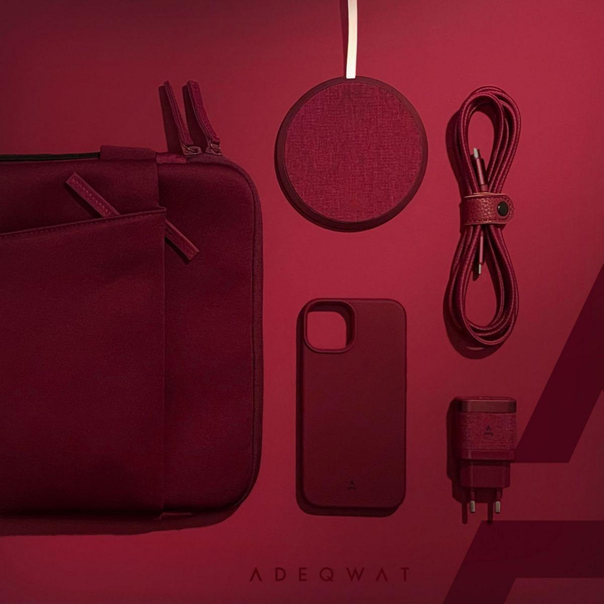 ADEQWAT Câble USB C vers USB-C Dark Red 2m