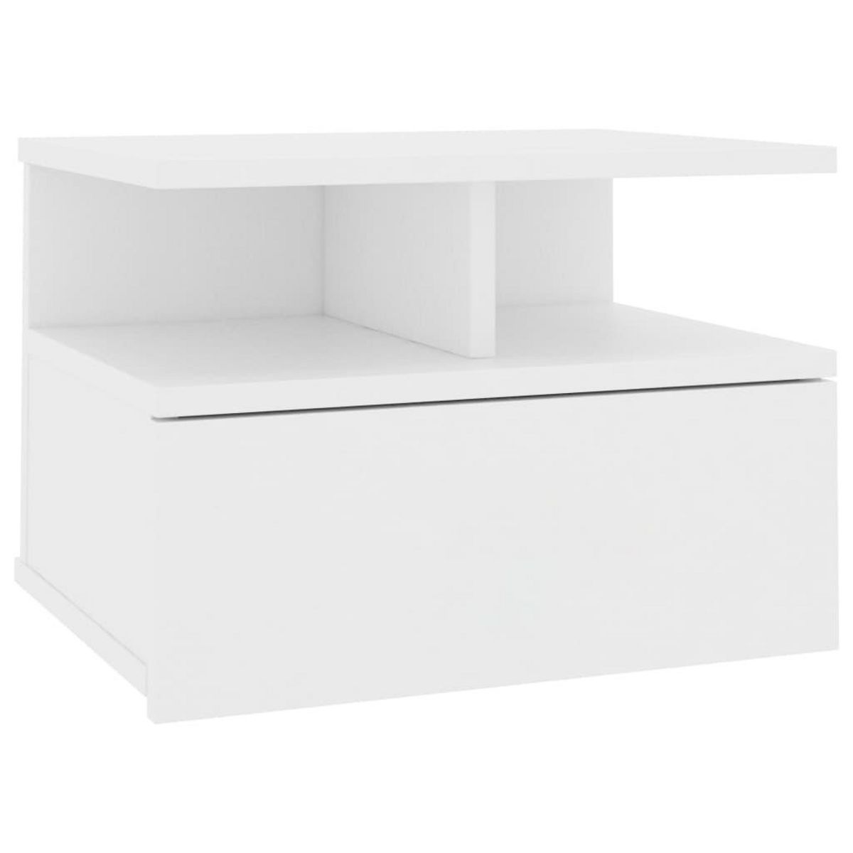 VIDAXL Table de chevet flottante Blanc 40x31x27 cm Bois d'ingenierie