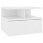 Voir la diapositive 2 : VIDAXL Table de chevet flottante Blanc 40x31x27 cm Bois d'ingenierie