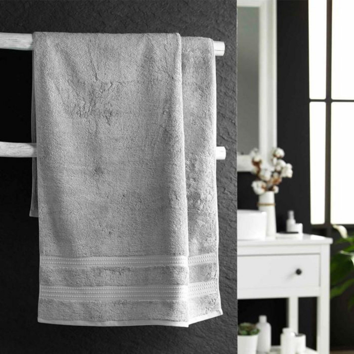 Paris Prix Drap de Douche  Excellence  70x130cm Gris