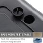 Voir la diapositive 3 : HOMCOM Panier de Basket-Ball sur pied pour bord de piscine poteau panneau, base de lestage sur roulettes hauteur arceau réglable 1,1 - 1,3 m noir blanc