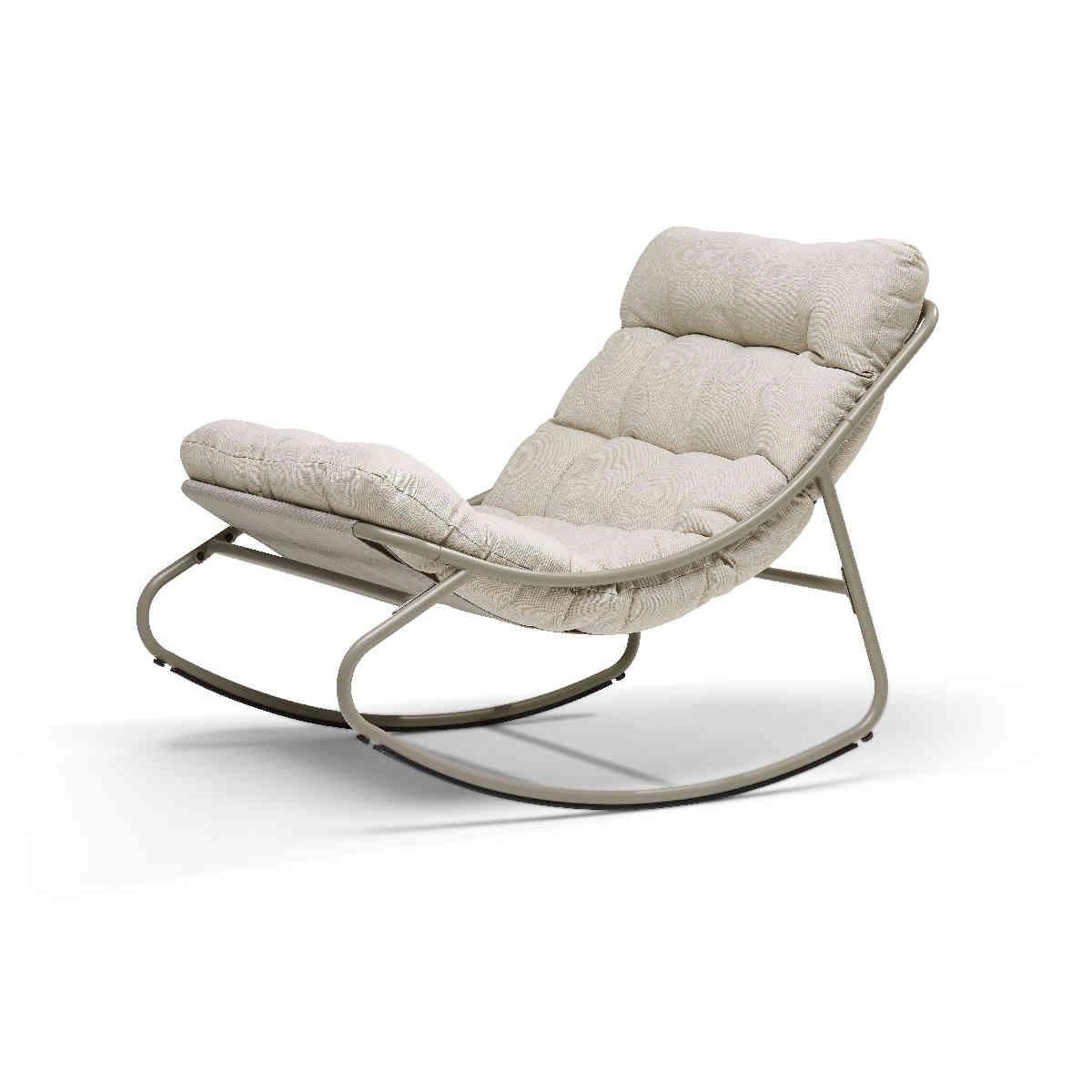 Jardiline Fauteuil à bascule Cuba avec coussin rembourré - Jardiline