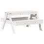 Voir la diapositive 2 : VIDAXL Table de pique-nique pour enfants blanc bois massif de pin