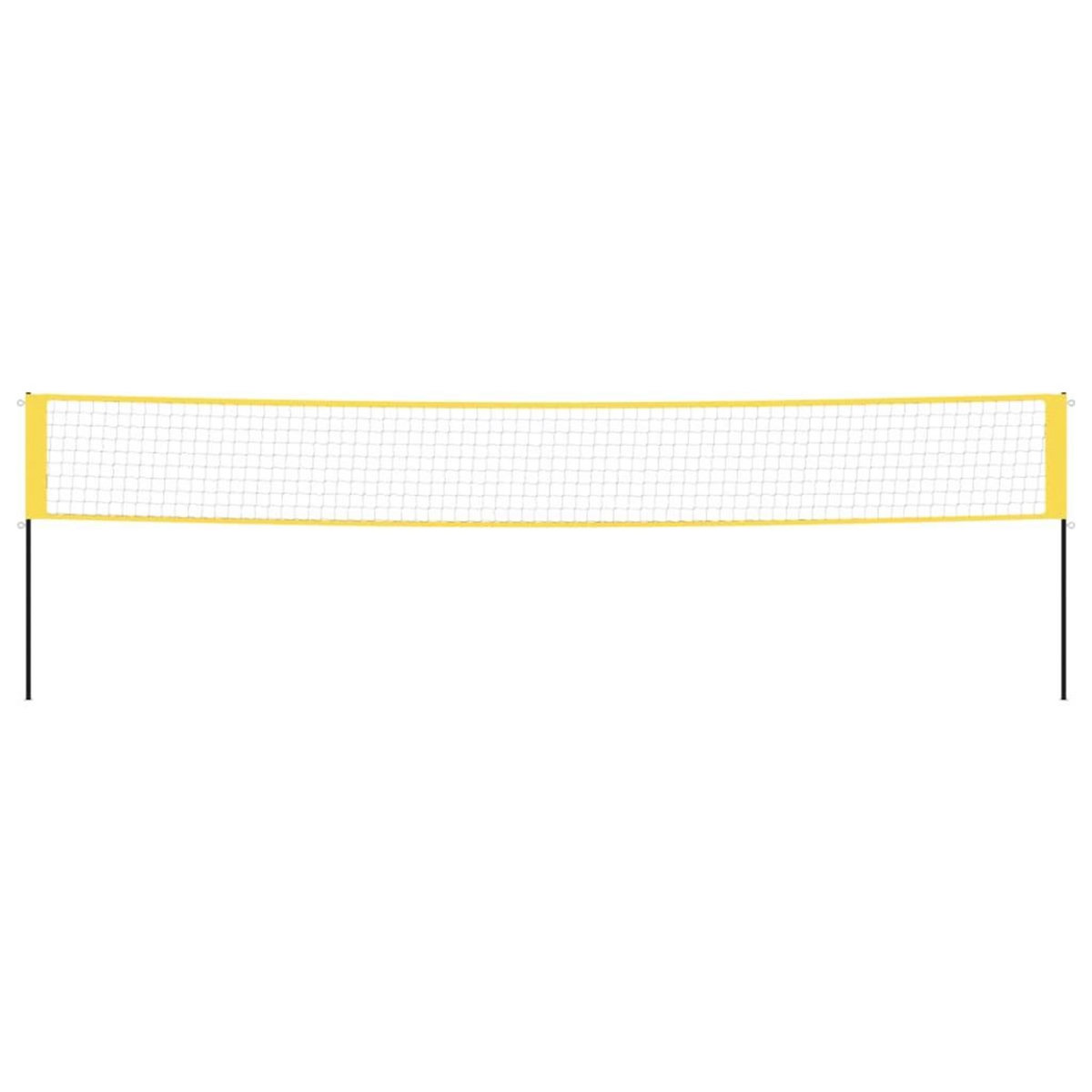 VIDAXL Filet de badminton jaune et noir 600x155 cm tissu PE