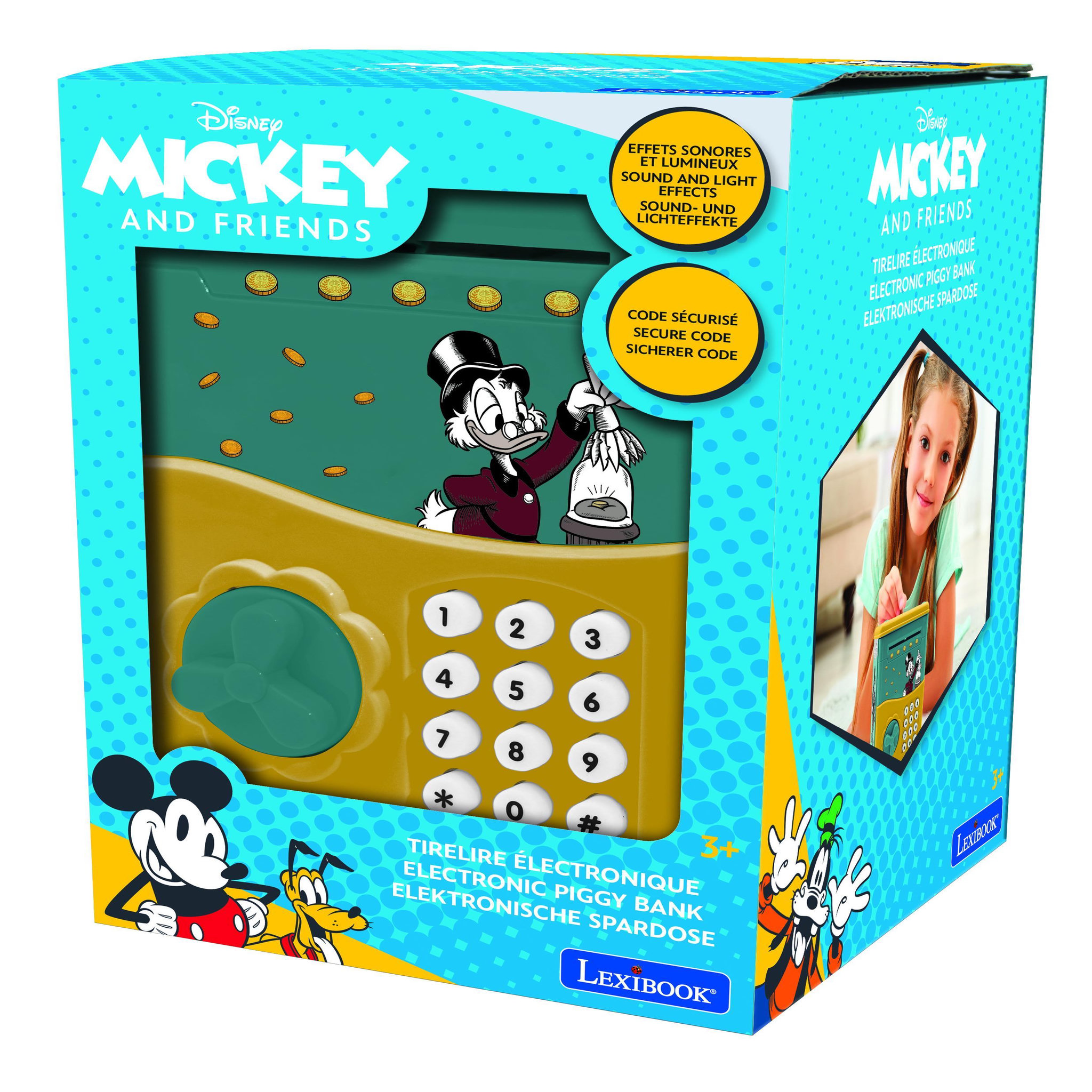 Voir la diapositive 5 : Lexibook Tirelire électronique Disney Picsou avec effets sonores et lumineux.
