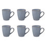 Voir la diapositive 1 : SECRET DE GOURMET Lot de 6 Mugs en Céramique  Seav  38cl Bleu