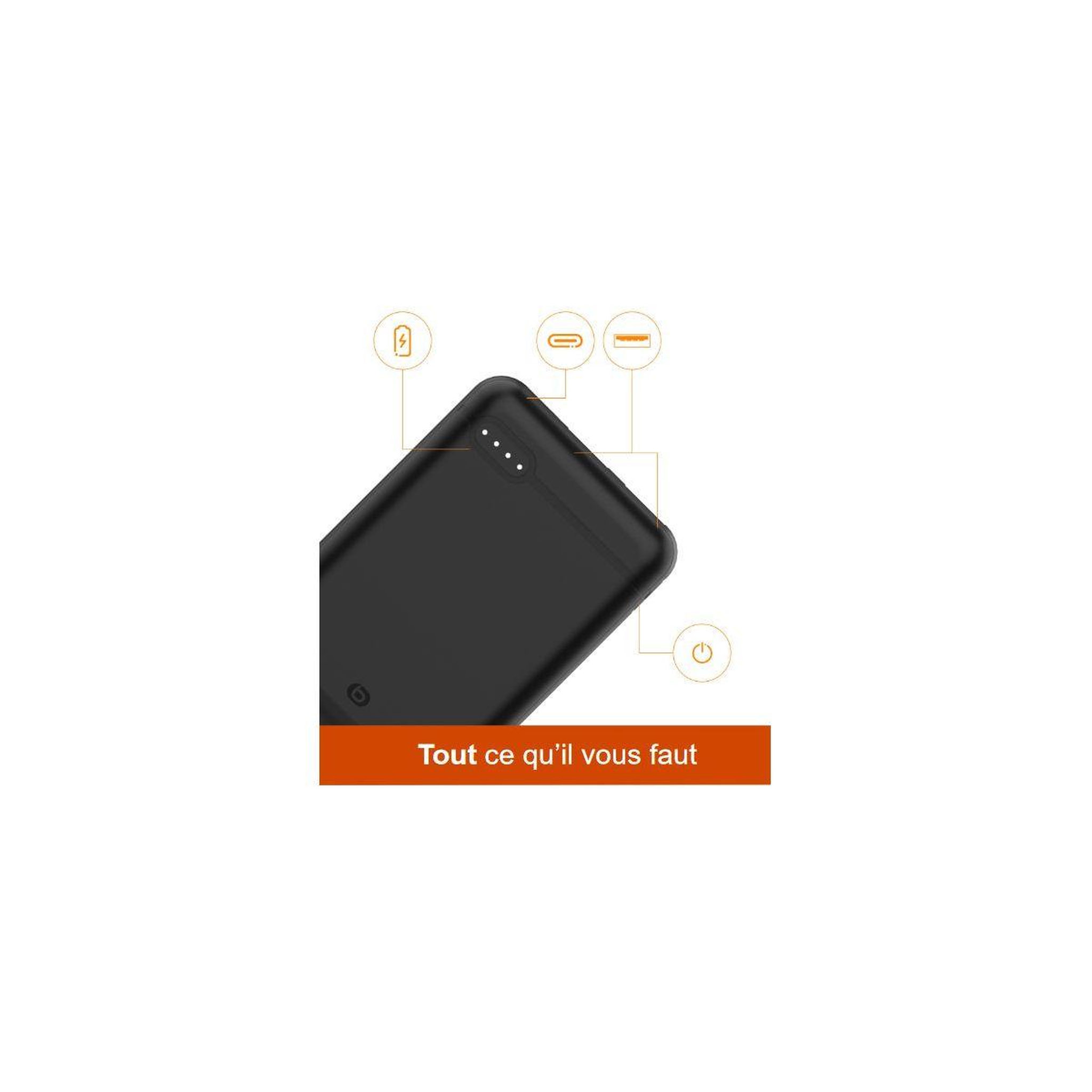 Voir la diapositive 5 : ESSENTIEL B Batterie externe powerbank 10000 mah usbc noir compatible iphone 16 15 14 13 12 pro max samsung ipad pro