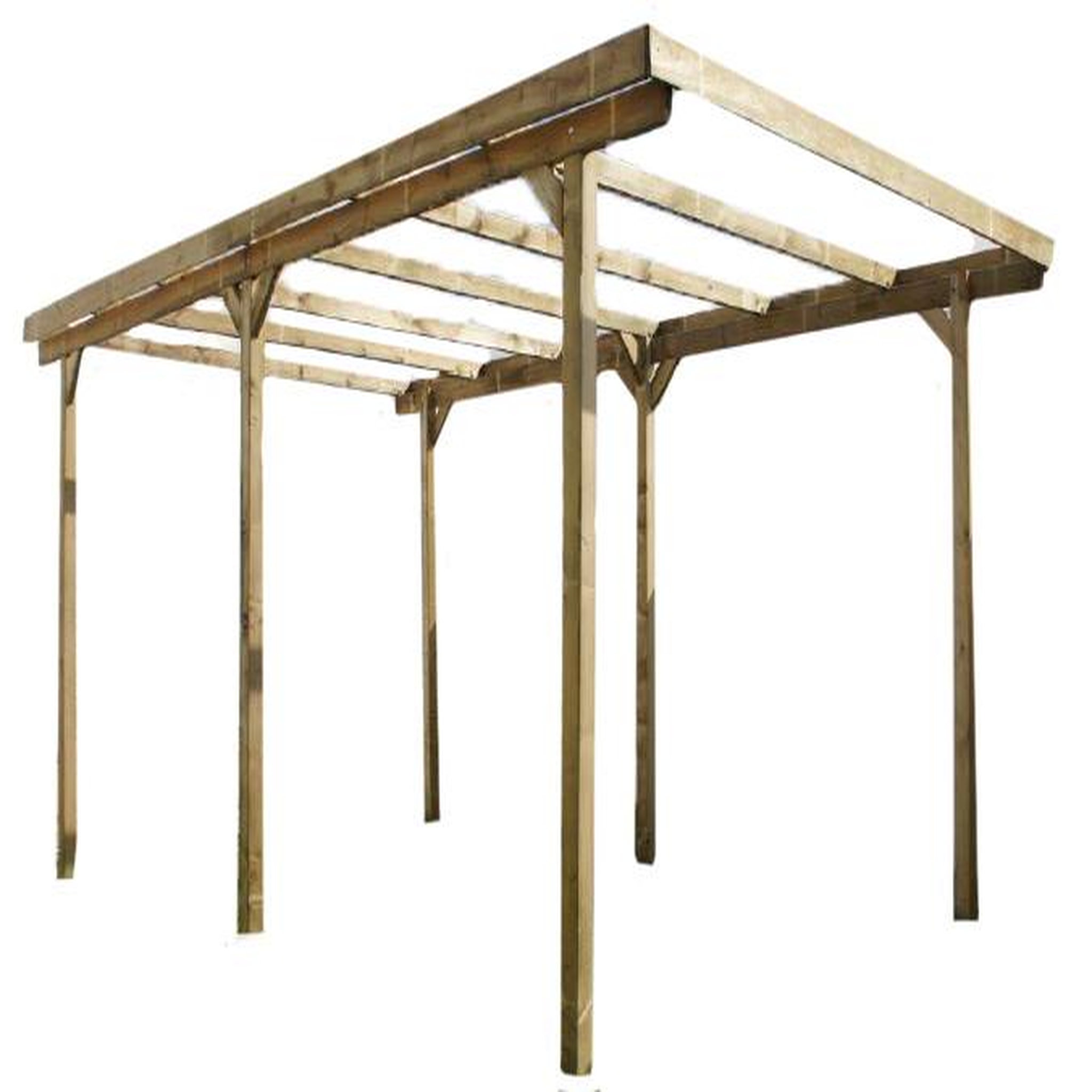 Chalet & jardin Carport en bois sans couverture Delahaye 15 m²
