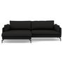 Voir la diapositive 3 : LISA DESIGN Carlos - canapé d'angle gauche 4 places ultra moelleux en tissu texturé
