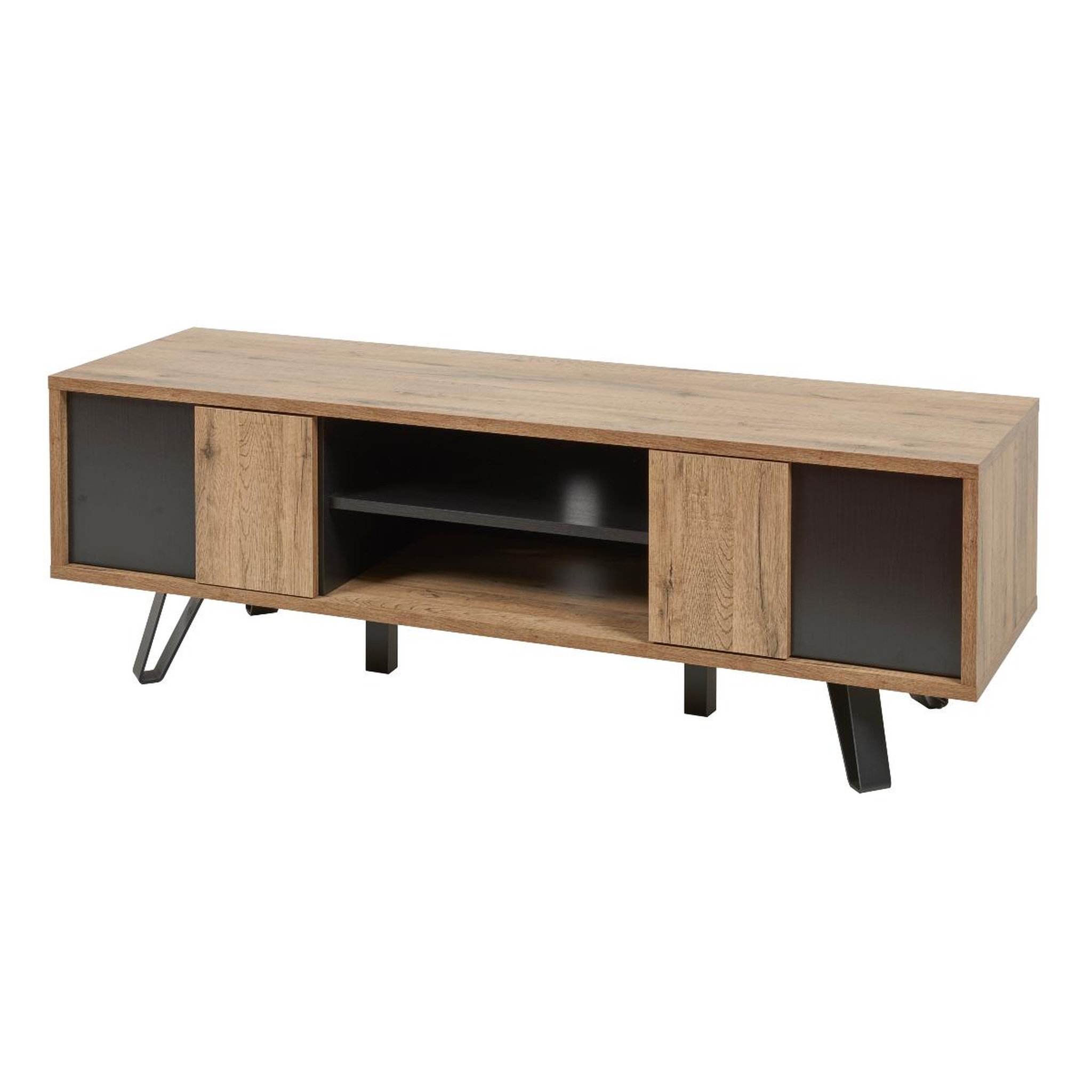 JLC KREATION Meuble tv industriel en bois avec portes pedro