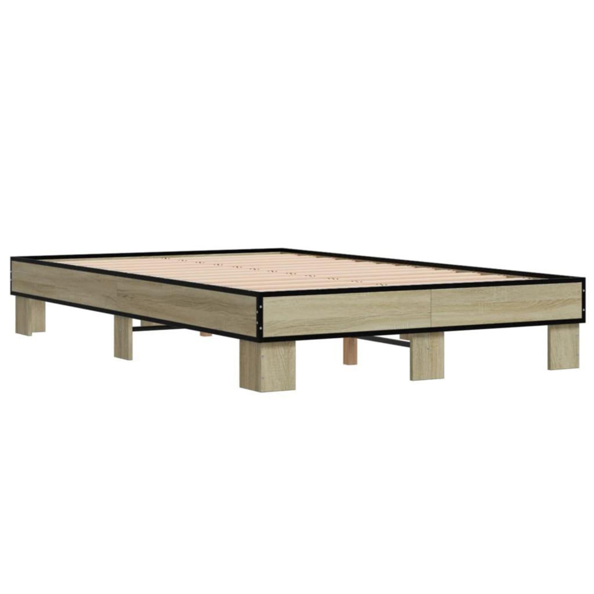 VIDAXL Cadre de lit sans matelas chene sonoma 120x200 cm
